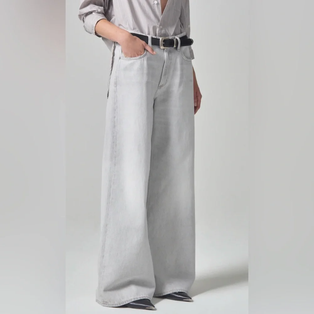 Citizens of Humanity Paloma Baggy Jeans Wide Comet Grey Size 27 - Picture 11 of 11